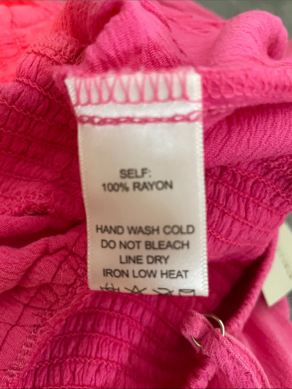 eesome Hot Pink Wide-Leg Smocked Jumpsuit - Picture 4 of 4